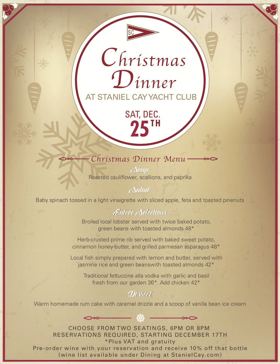 Staniel Cay Yacht Club Christmas Dinner