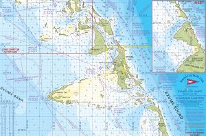 A map of the Gulf of Mexico and the Gulf of California, perfect for planning a vacation to Staniel Cay in The Bahamas.