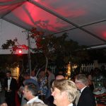 A party under a tent at the Staniel Cay Yacht Club.