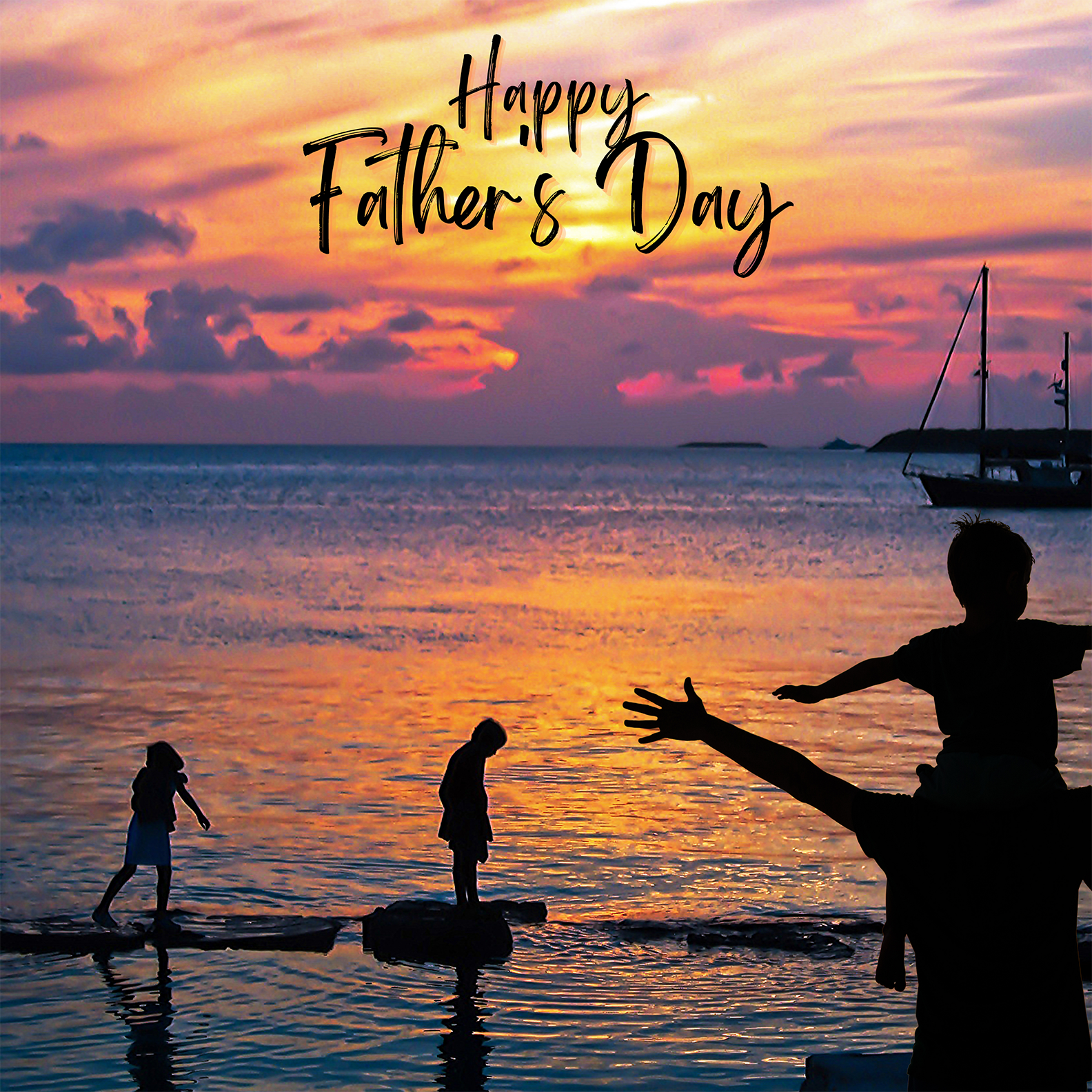 Happy father's day at Staniel Cay Yacht Club.