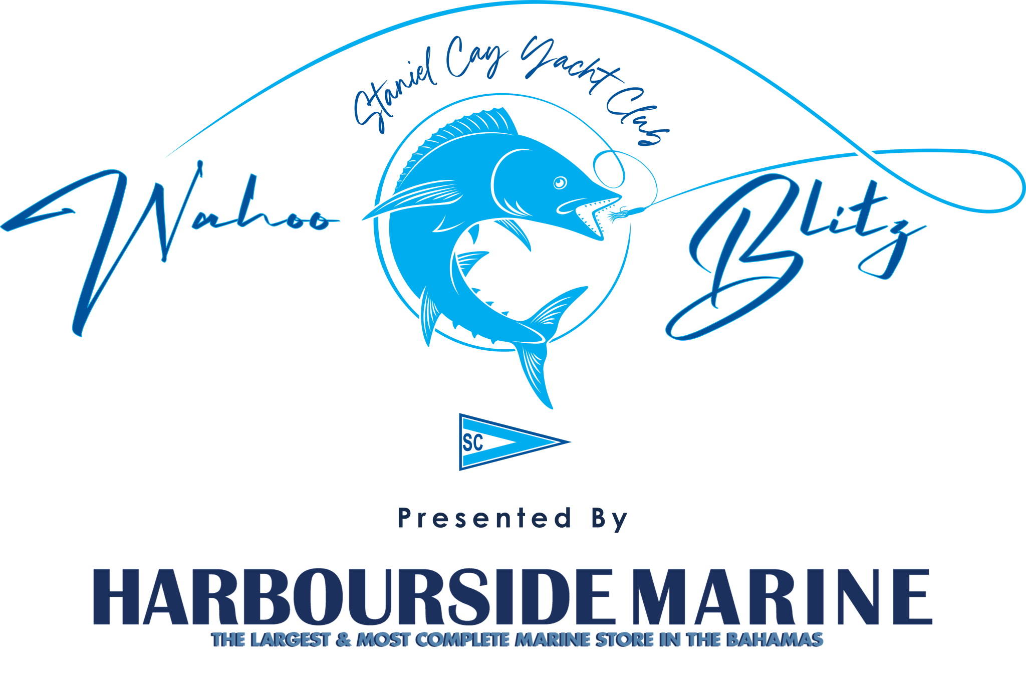 The logo for Staniel Cay Vacation Rentals by Harbourside Marine.