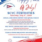 Staniel Cay Yacht Club Festive flyer for Staniel Cay Yacht Club’s 4th of July 2026 events, featuring contests, a kids’ party, buffet, and fireworks—all showcased with patriotic colors and vibrant firework graphics. Vacation Rentals and Resort on Staniel Cay Exuma